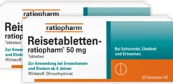 Reisetabletten ratiopharm 2 x 20 Tabletten