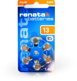 Renata 6 Hörgerätebatterien Za 13