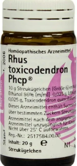 Rhus Toxicodendron Phcp Globuli 20 G