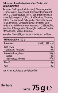 Ricola Himbeere Melisse - 75 G Schweizer Hustenbonbons