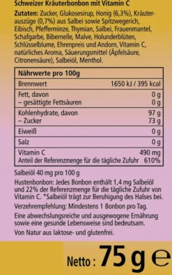 Ricola Honig Alpen Salbei Bonbons 75 G
