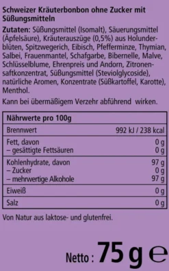 Ricola Ohne Zucker Holunderblüten 75 G Bonbons