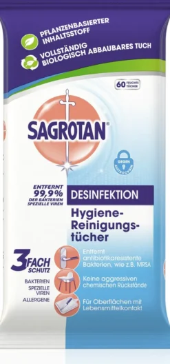 Sagrotan Hygiene-Reinigungstücher 60 Tücher