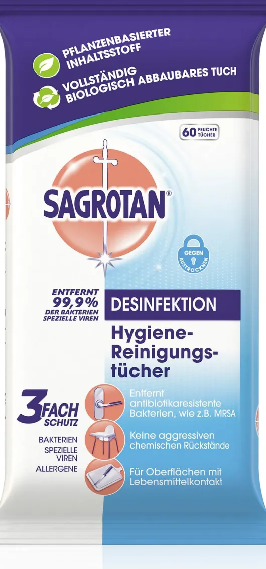 Sagrotan Hygiene-Reinigungstücher 60 Tücher