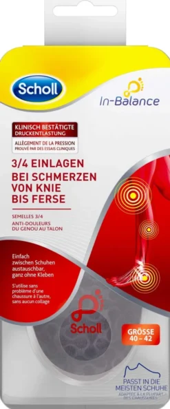 Scholl In-Balance Dreiviertel Einlagen 1 Paar Größe 40 - 42