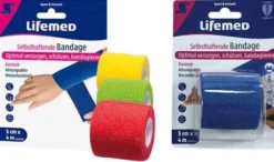 Selbsthaftende Bandage 5 cm x 4 m 3er Set + gratis selbsthaftende Bandage