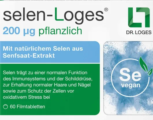 Selen-Loges 200 µg Pflanzlich 60 Filmtabletten