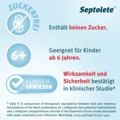 Septolete 3 mg + 1 mg 16 Lutschtabletten mit Eukalyptus-Geschmack