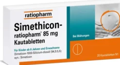Simethicon-ratiopharm 85 mg 20 Kautabletten