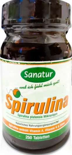 Spirulina Mikroalgen 400 mg Sanatur 250 Tabletten
