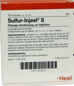 Sulfur Injeele S 10 Ampullen