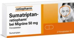 Sumatriptan-Ratiopharm bei Migräne 50 mg 2 Filmtabletten