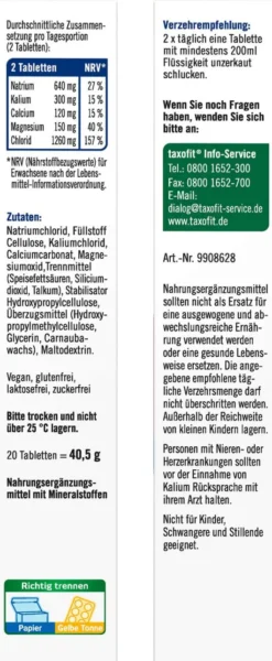 Taxofit Elektrolyte 20 Tabletten