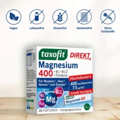 Taxofit Magnesium 400 + B1 + B6 + B12 + Folsäure 800 µg 20 Portionen