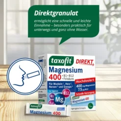Taxofit Magnesium 400 + B1 + B6 + B12 + Folsäure 800 µg 20 Portionen