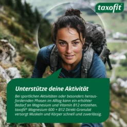 Taxofit Magnesium 600+ B12 Direkt Granulat 20 Sticks