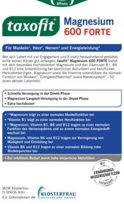 Taxofit Magnesium 600 Forte 2 Phasen Depot 30 Tabletten