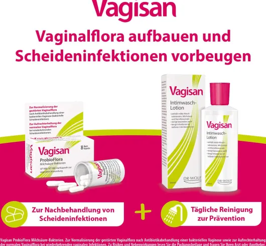 Vagisan ProbioFlora Milchsäure-Bakterien 8 Hartkapseln