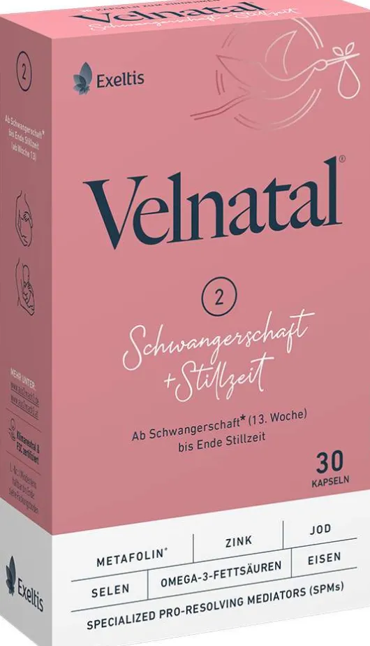 Velnatal Schwangerschaft + Stillzeit 30 Weichkapseln
