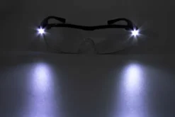 160% Vergrößerungsbrille mit 2 LED-Licht & Blaulichtfilter, schwarz,+ Gratis Brillenputztücher 10st.