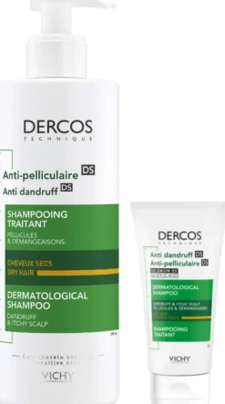 Vichy Dercos Anti Schuppen Shampoo trockene Kopfhaut 390 ml + gratis 50 ml