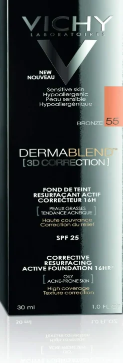 Vichy Dermablend 3d Make-Up 55 Bronze 30 ml Creme