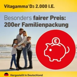 Vitagamma D3 2.000 I.E. Vitamin D3 NEM 200 Tabletten