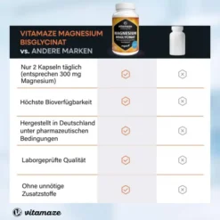 Vitamaze Magnesium Magnesiumbisclycinat 750 mg 120 Kapseln