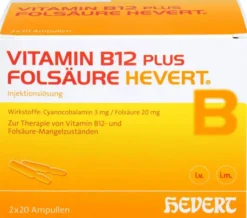 Vitamin B12 Folsäure Hevert 2 X 20 Ampullenpaare