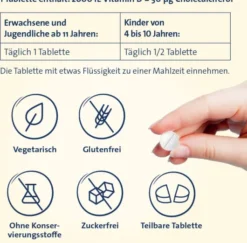 Vitamin D3 Hevert 2.000 I.E. 120 Tabletten