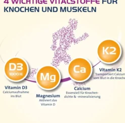 Vitamin D3 K2 Hevert + Calcium und Magnesium 1000IE 120 Kapseln