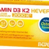 Vitamin D3 K2 Hevert plus Calcium und Magnesium 2000 I.E. 120 Kapseln