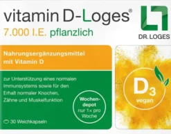 Vitamin D-Loges 7000 I.E. Pflanzlich 30 Weichkapseln