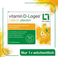 Vitamin D-Loges 7000 I.E. Pflanzlich 30 Weichkapseln