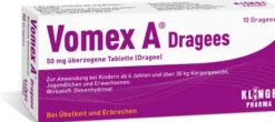 Vomex A Dragees 50 mg 10 überzogene Tabletten