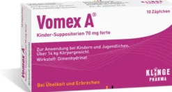 Vomex A Kinder-Suppositorien 70 mg Forte 10 Zäpfchen