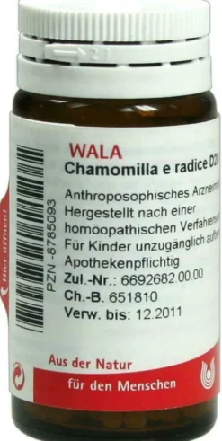 Wala Chamomilla E Radice D20 20 G Globuli