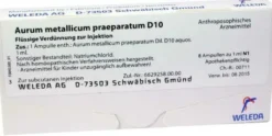 Weleda Aurum Metallicum Praeparatum D10 8 Ampullen