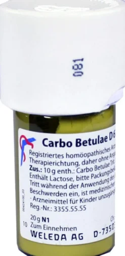 Weleda Carbo Betulae D6 20 G Trituration