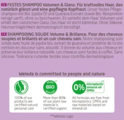 Weleda Festes Shampoo Volumen & Glanz 50 G