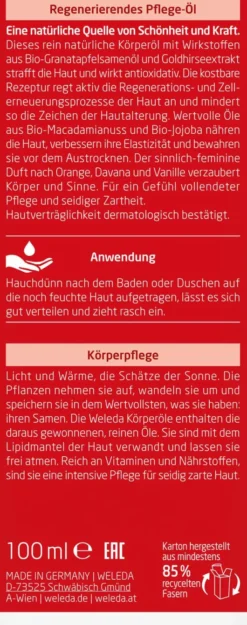Weleda Granatapfel Regenerierendes Pflege Öl 100 ml
