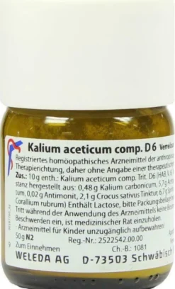 Weleda Kalium Aceticum Comp. D6 50 G Trituration
