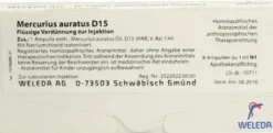 Weleda Mercurius Auratus D15 8 X 1 ml Ampullen