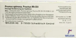 Weleda Prunus Spinosa Fructus Rh D3 8 X 1 ml Ampullen
