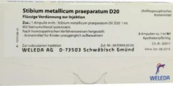 Weleda Stibium Metallicum Praeparatum D20 Weleda 8 X 1 ml Ampullen