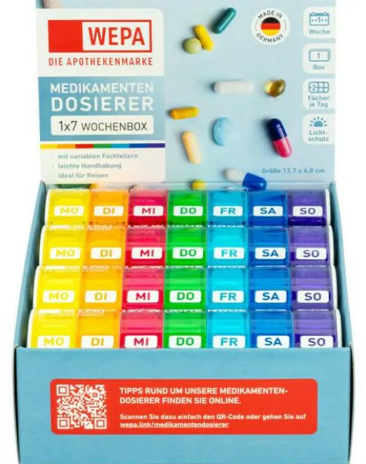WEPA 1x7 Wochenbox Uv-Schutz+ Regenbogen