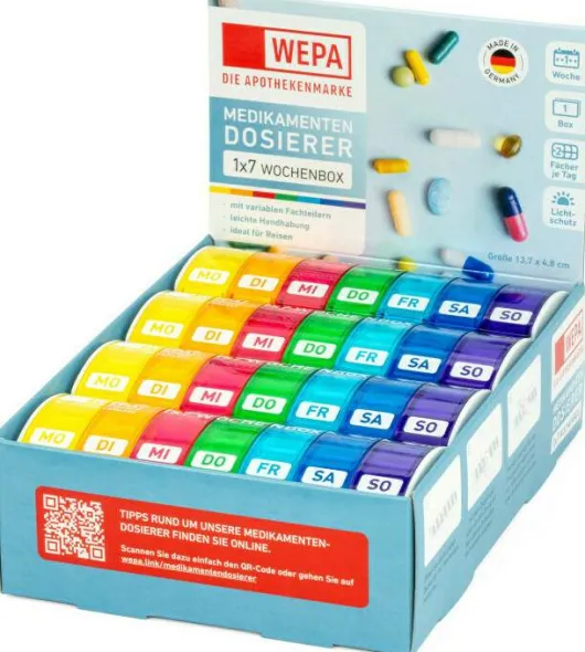 WEPA 1x7 Wochenbox Uv-Schutz+ Regenbogen