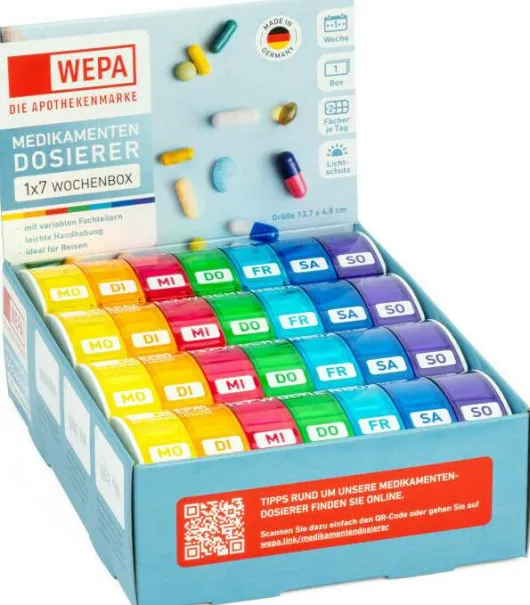 WEPA 1x7 Wochenbox Uv-Schutz+ Regenbogen
