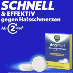 WICK AngiMed Zitronengeschmack 24 Lutschtabletten