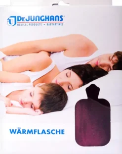 Wärmflasche 1,5 L Mit Flauschbezug Bordeaux 1 Stück